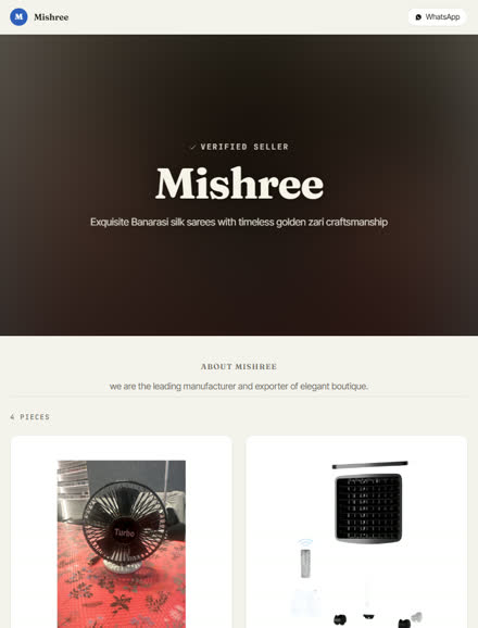 Classic store design — real storefront preview
