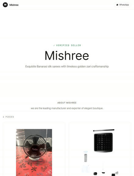 Minimal store design — real storefront preview